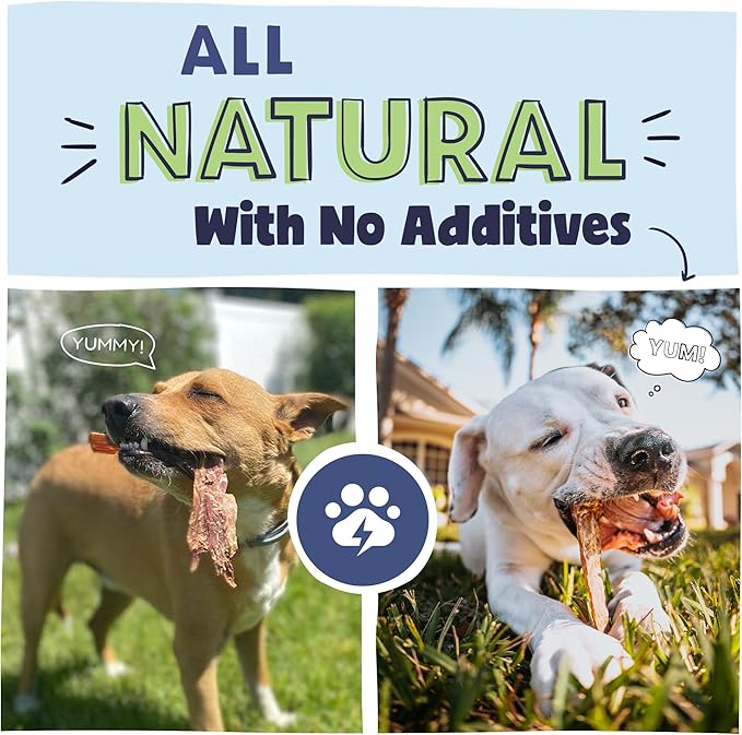 Pawstruck Premium Beef Jerky Dog Treat Chews, 4"-6" Strips – Hip & Joint Health, Naturally Rich in Glucosamine & Chondroitin, No Added Preservatives – 15 Count