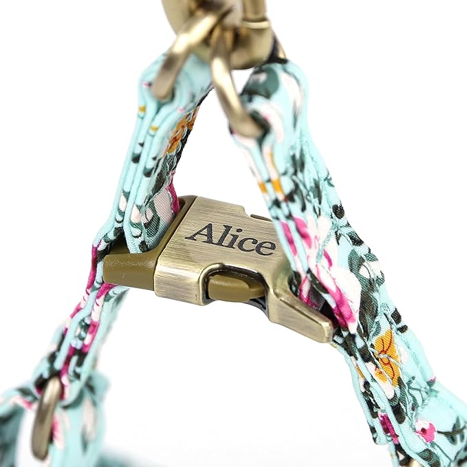 Angie and Allie Organic Cotton Personalized Step in Dog Harness,Custom Dog Halter Vests,Adjustable No Pull Canine Halter Harness for Small Medium Large Dogs