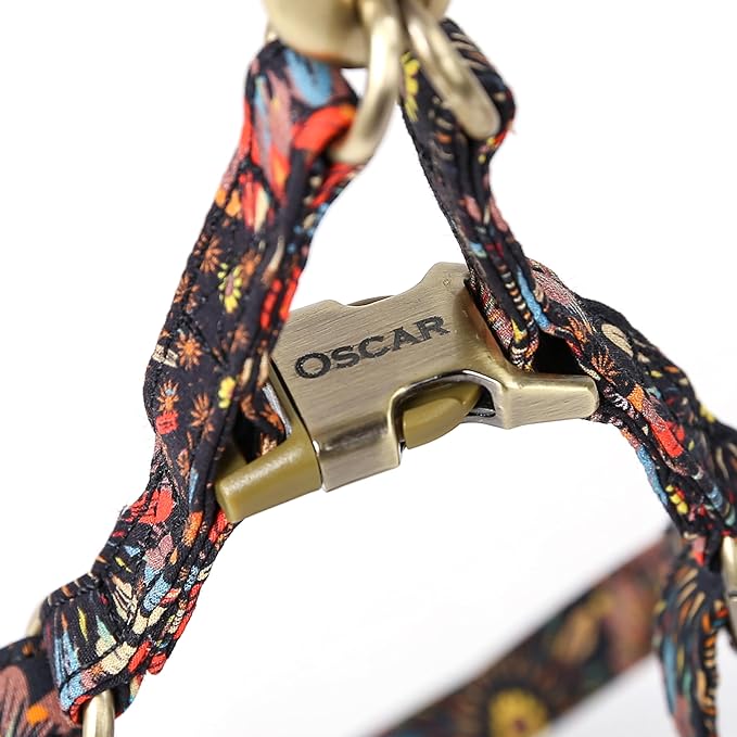 Angie and Allie Organic Cotton Personalized Step in Dog Harness,Custom Dog Halter Vests,Adjustable No Pull Canine Halter Harness for Small Medium Large Dogs