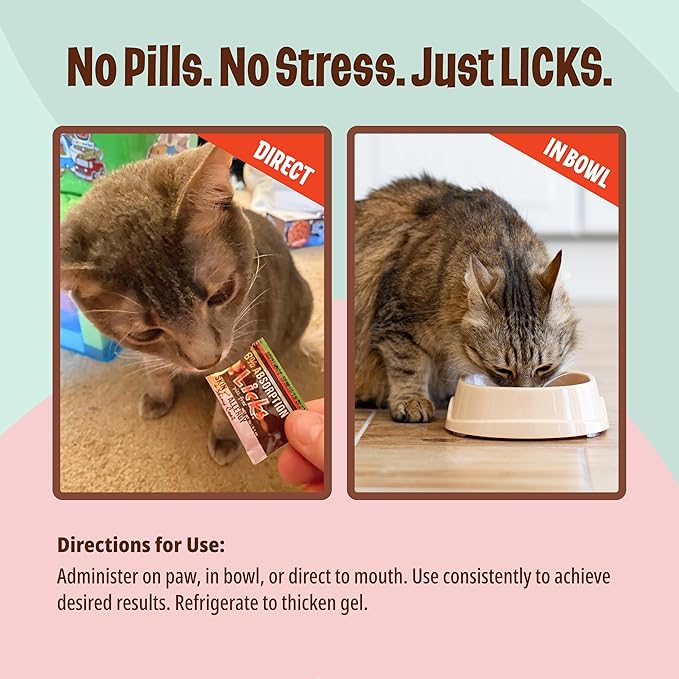 Licks - Cat Allergy - Cat Skin and Allergy - LiquiPaks - 10 Use