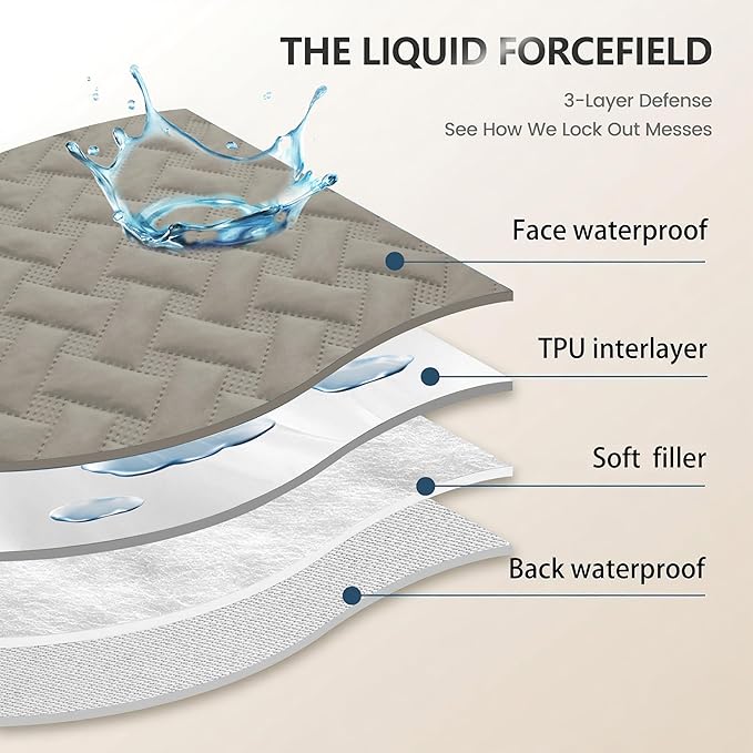 gogobunny Waterproof Dog Bed Cover Pet Blanket for Furniture Bed Couch Sofa Reversible (Dark Stone/Light Stone, 30x70 Inch (Pack of 1))