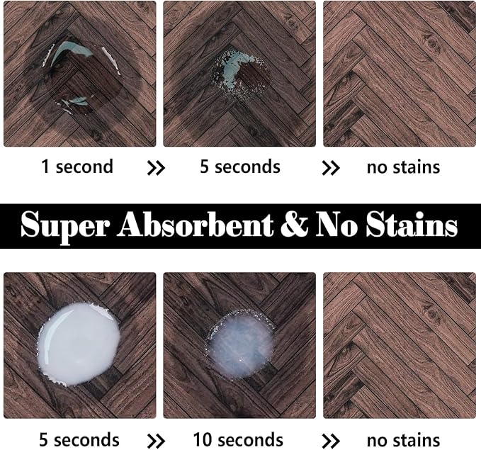 Dog Food Mats for Floors Absorbent, Pet Cat Food Mat - Quick Dry Dog Bowl Mats for Food and Water