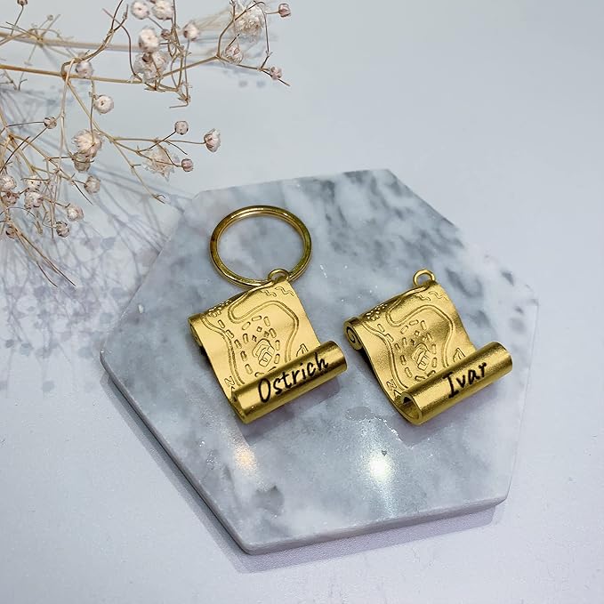 Dogs ID Tags Personalized Front and Back Engraving Brass Adventure Map Shape