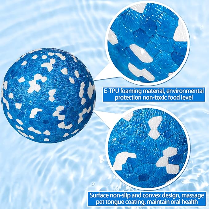 Lenwen 10 Pcs Dog Toy Ball for Aggressive Chewers Interactive Dog Ball for Boredom and Stimulating Bouncy Floating Rubber Toy for Large Medium Small Puppy(2.5 Inch,Bright Color)