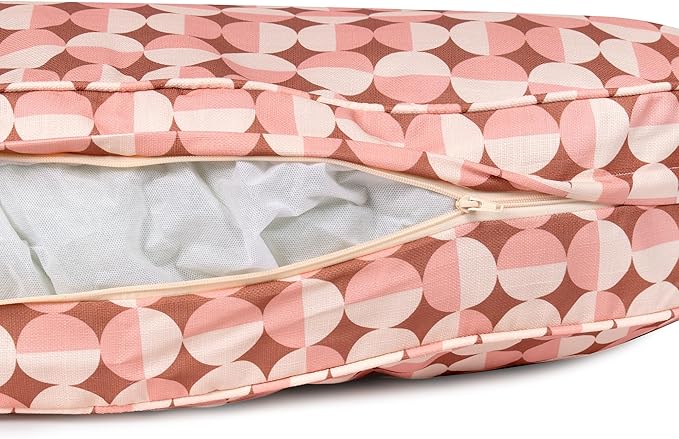 Carolina Pet Oval Lounger Dog Bed - Rosy Geo, XL