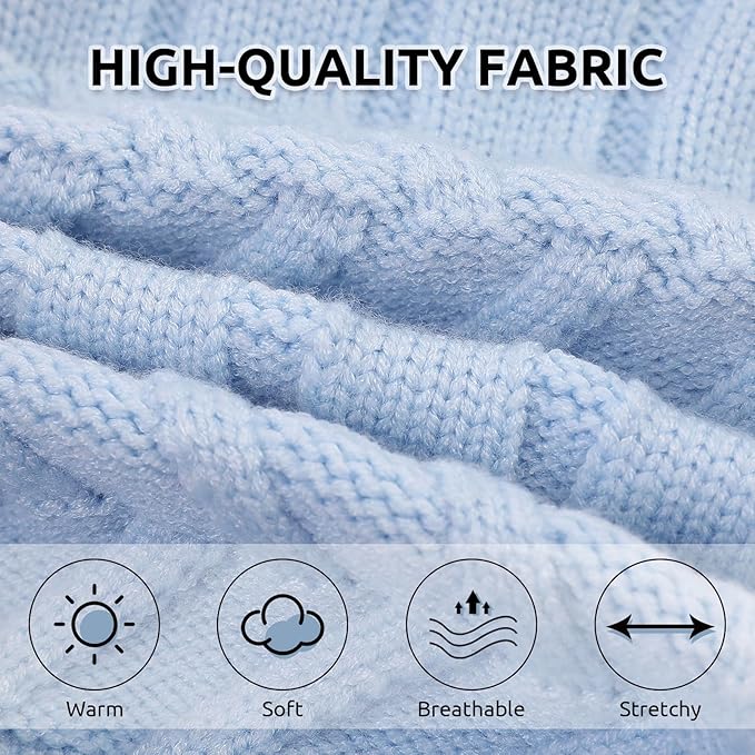 ASENKU Cat Sweater Soft Warm Puppy Clothes Knitwear for Kittens & Small Dogs, Thick Knitted Sweater for Sphynx Hairless Cats Teacup Chihuahua and Extra Small Dogs (Blue, S)