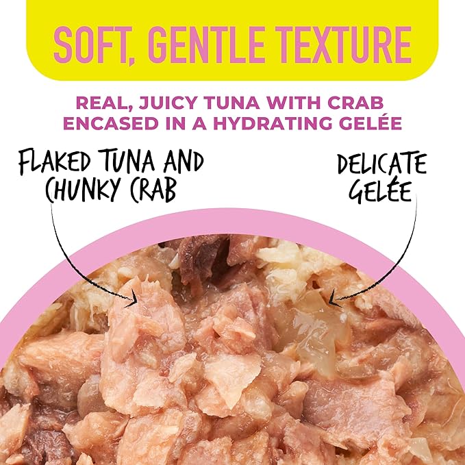 Tiki Cat Gelee Wet Cat Food, Tuna & Crab, 2.8 oz. Pouch (12 Count)