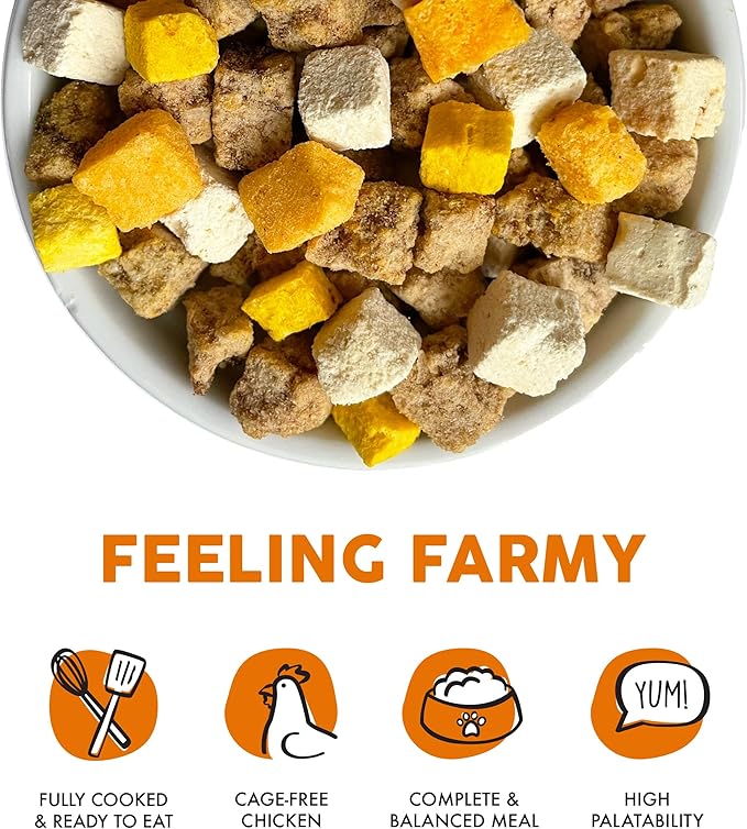 Weruva Dog Freeze Dried, Feeling Farmy with Chicken Breast, Egg & Pumpkin, 1oz Bag