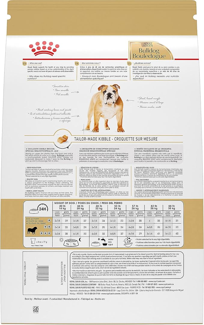 Royal Canin Bulldog Adult Dry Dog Food, 17 lb bag
