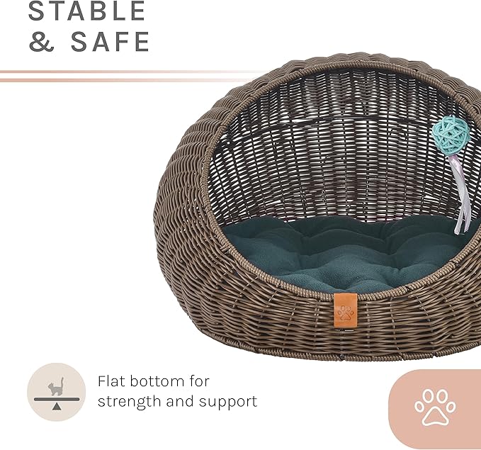 Sam's Pets Nala 20'' Dog Cat Bed in Brown Oak