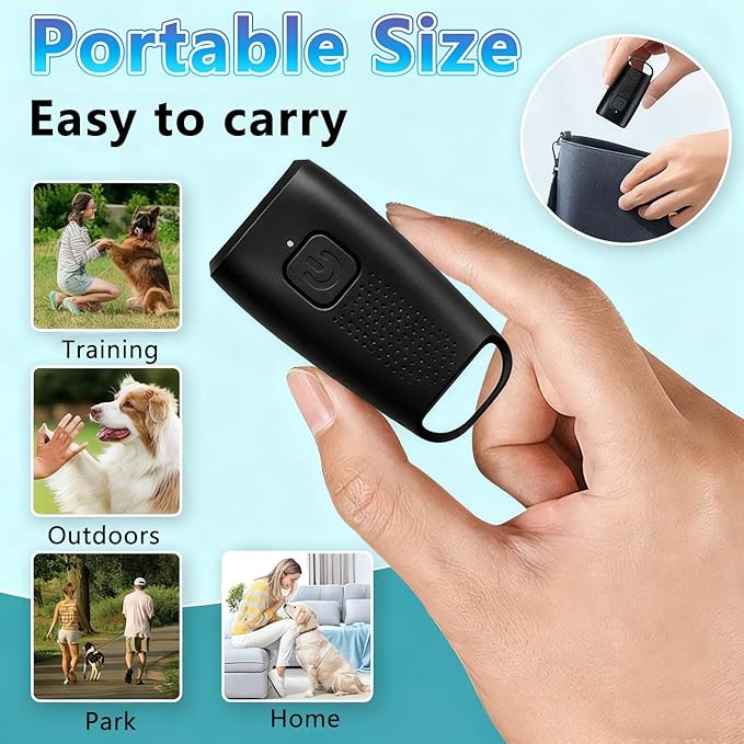 Dog Treat Pouch with Anti Barking Device, Training Clicker & Whistle – Stylish, Portable, Large-Capacity Foldable Pet Training Pouch with Elastic Belt for Outdoor Use/Pet Training (Black)