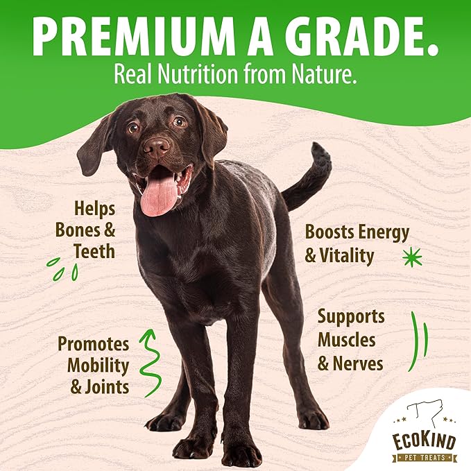 EcoKind Smoked Elk Antler Dog Chews – Natural Split Antlers, Long-Lasting Chew, Elk Antlers Treats for Small Dogs Weighing Under 15 lbs, Splinter-Free, Supports Dental Health – 3 Small Smoked Antlers