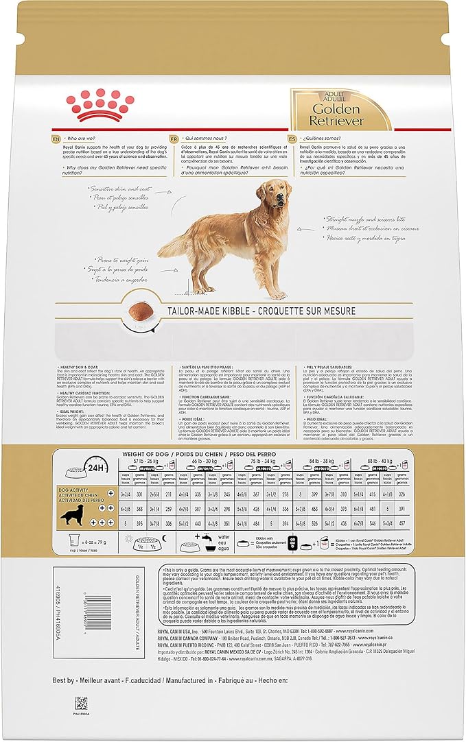 Royal Canin Golden Retriever Adult Dry Dog Food, 17 lb Bag