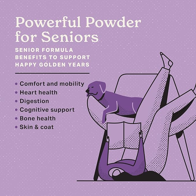 The Missing Link Senior Dog Supplement 1lb Bag 2/Pack - Powerful Powder Supports Bones, Joints, Skin, Coat, Heart, Eyes, Memory & Cognition