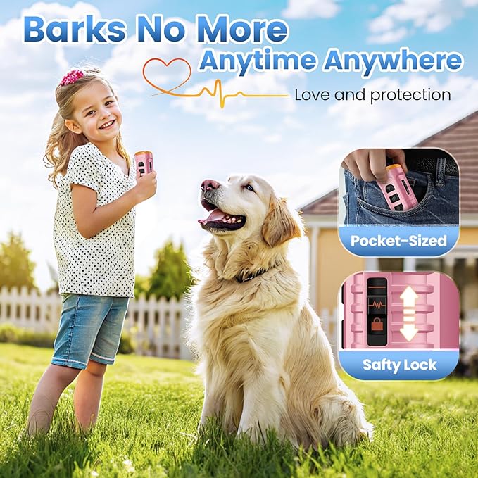 Dog Bark Deterrent Device, Anti Barking Device for Dogs 3X Ultrasonic to Stop Barking Neighbors Dog| 50ft Range, 5 Adjustable Modes, Flashlight & Beep | Safe & Effective for Small, Medium & Large Dogs