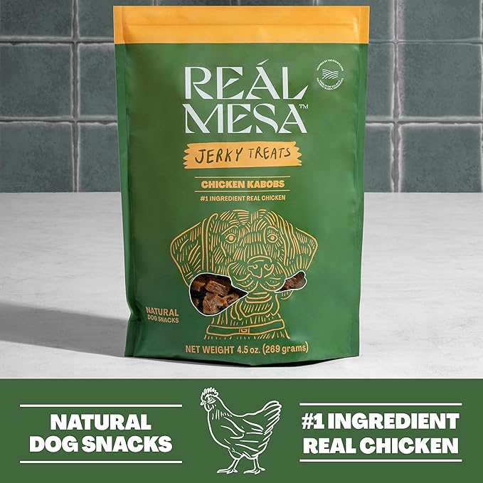 Chicken Kabob Jerky Treats for Dogs - All-Natural, Premium Chicken & High-Protein Dog Snacks for Training & Rewarding - Healthy, Delicious Kabobs Dog Treats (4.5oz)