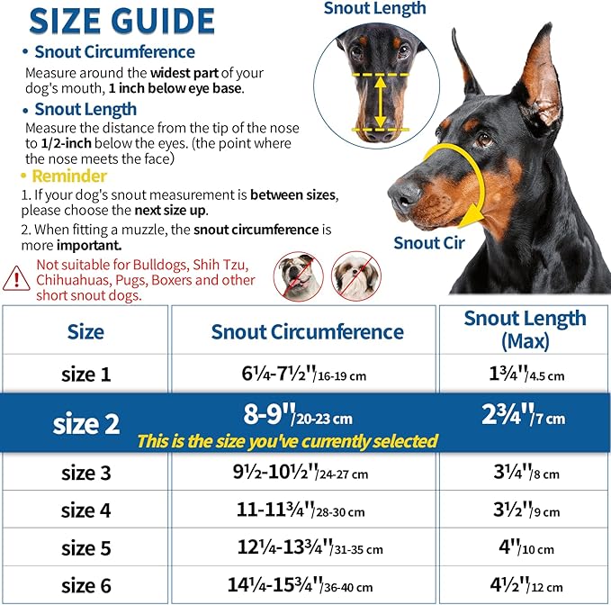 BARKLESS Dog Muzzle, Basket Muzzle Anti Biting Chewing, Sturdy Lightweight Cage Mouth Cover for Small Medium Large Sized Dogs, Allows Panting Drinking, Suitable for Grooming Trimming Training