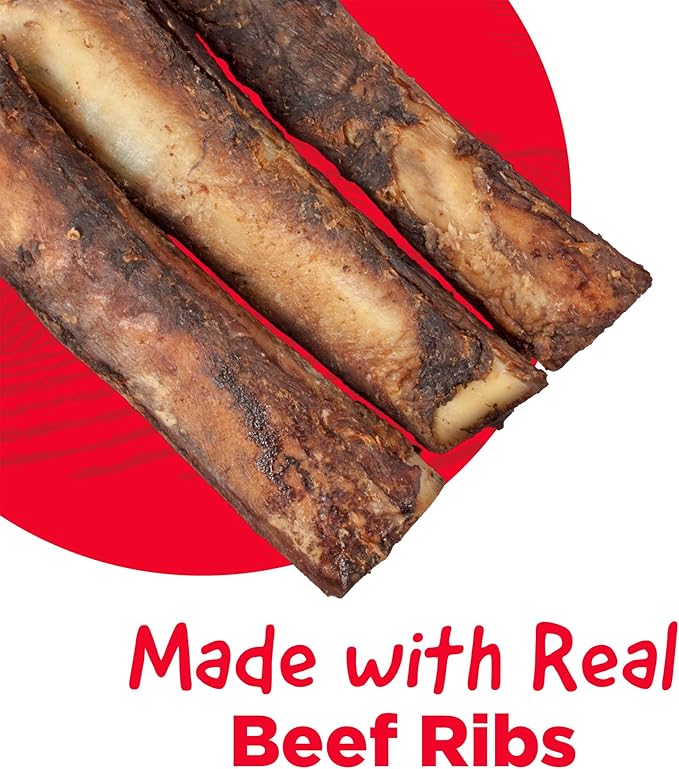 Country Kitchen Beef Rib Bones Dog Treats, 100% Natural, 3 Count