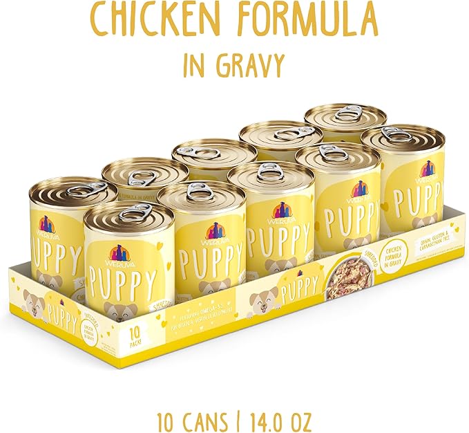 Weruva Puppy, Chicken Formula in Gravy, 14oz Can, Pack of 10