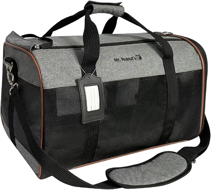 Mr. Peanut's Rhodium Mini Series Airline Compliant Pet Carrier, Check Sizing, Appropriate for Small Pets Only