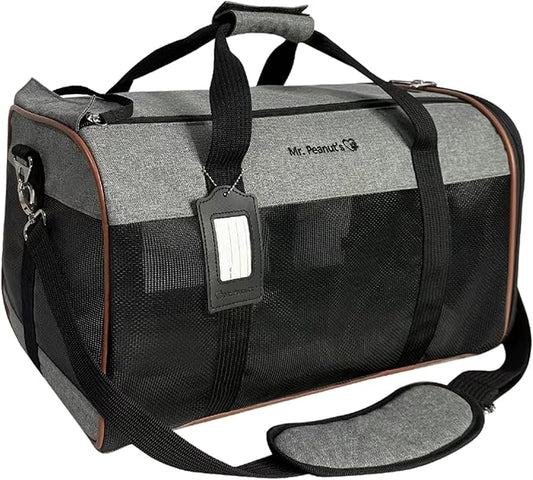 Mr. Peanut's Rhodium Mini Series Airline Compliant Pet Carrier, Check Sizing, Appropriate for Small Pets Only