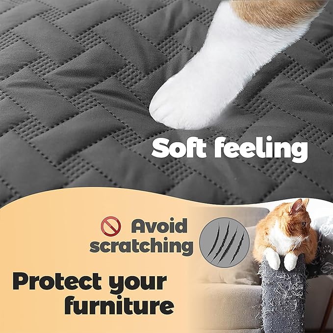 gogobunny 100% Double Sided Waterproof Dog Blanket Soft Pet Bed Cover Reversible Protect Furniture Couch Sofa Car for Puppy Cat Kids (Dark Grey/Light Grey, 30x30 Inch (Pack of 1))