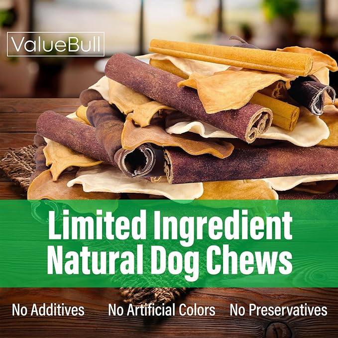 ValueBull USA Collagen Dog Chews, Fun Shapes Variety Mix, Natural Long-Lasting Dog Treats, 1 Pound - Supports Joints, Skin & Coat with Chondroitin & Glucosamine