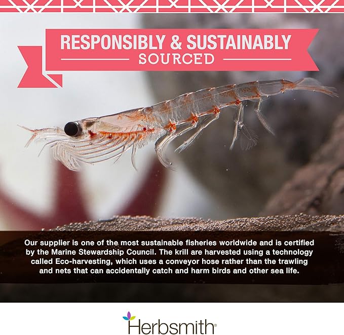 Herbsmith Pure Krill - Wild-Caught Antarctic Krill - Just 1 Ingredient - Astaxanthin for Dogs - Ready-to-Use Omega 3s – Alternative to Krill Oil for Dogs - 150g