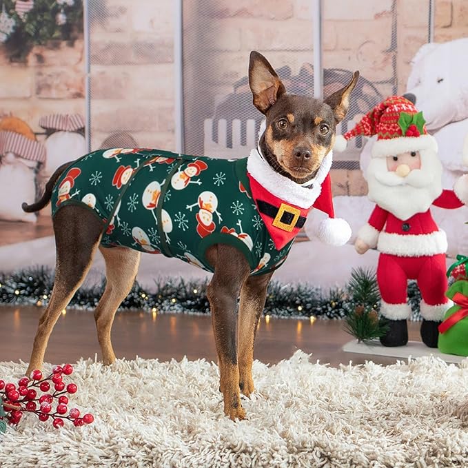 Kuoser Dog Surgery Recovery Suit, Doggie Surgical Bodysuit for Female Male Dogs, Pet Anti Licking Shirt for Spay Neuter Dog Cone Alternative