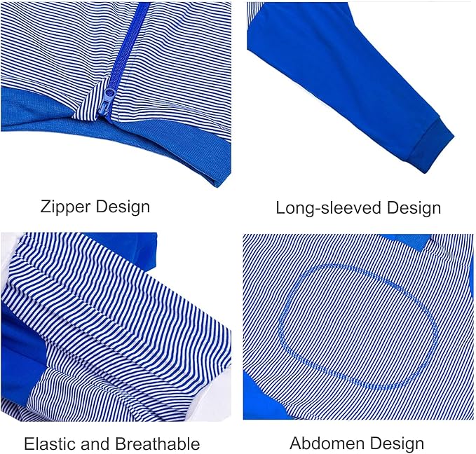 Yeapeeto Dog Onesie Surgery Recovery Suit for Large Medium Bodysuit Dogs Pajamas PJS Full Body for Shedding, Prevent Licking, Wound Protection, Cone Alternative (2XL, Blue)