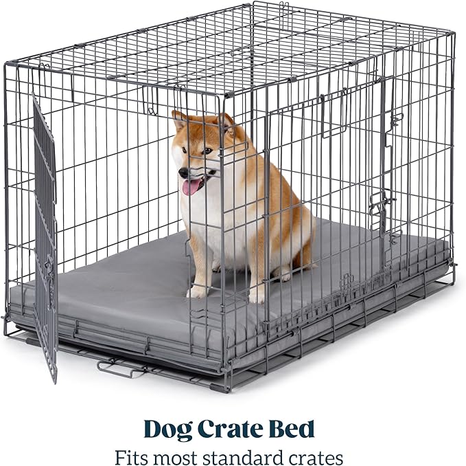 Cybarmour Indestructible Dog Bed - Outdoor Waterproof Chew Proof Dog Crate Pad - Orthopedic Kennel Mat for Aggressive Chewers - Extra Large Breeds & Fits 48-Inch Crate - 47"x29", Limestone