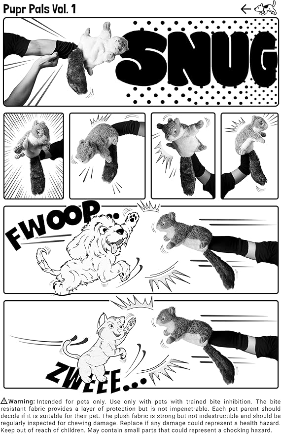 Pupr Pals Dog & Cat Toy Puppet with Tough Padding for Safe Interactive Play, Protection to Stop Puppy Kitten Biting Hands; for Boredom-Busting Training and Exercise