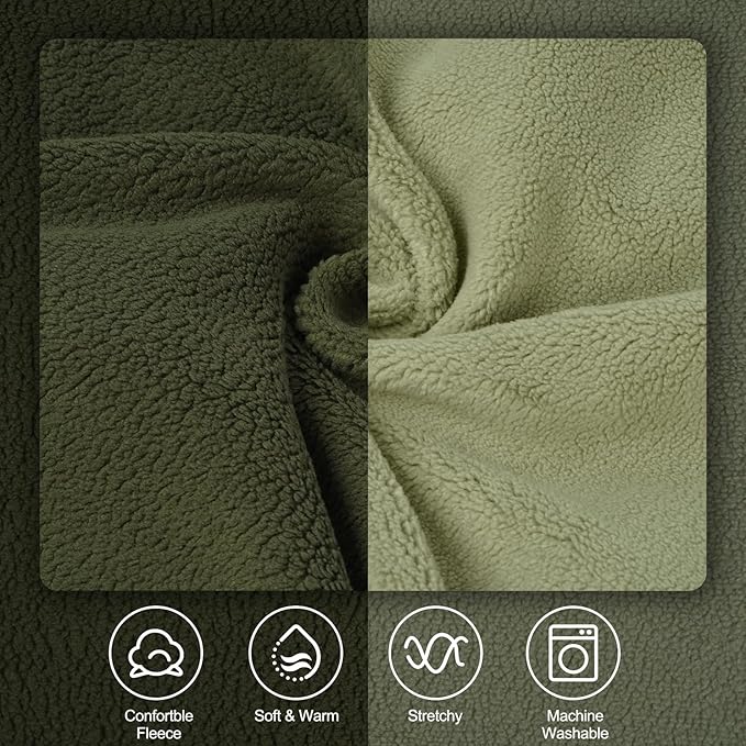 IECOii 2 Pack Dog Fleece Sweater - Warm, Soft & Stretchy Sweaters Boy Girl, Fall/Winter Dogs Coats for Indoor Outdoor(Size XL, Light Green & Army Green)