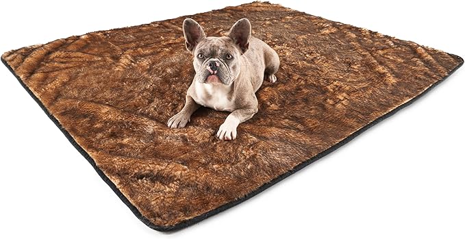 PupProtector Waterproof Throw Blanket for Dogs and Cats, Pet Blanket Cover for Couches, Sofas, Beds, Car Seats, Furniture, Calming Soft Faux Fur, Sable Tan, Large (80" L x 62" W)