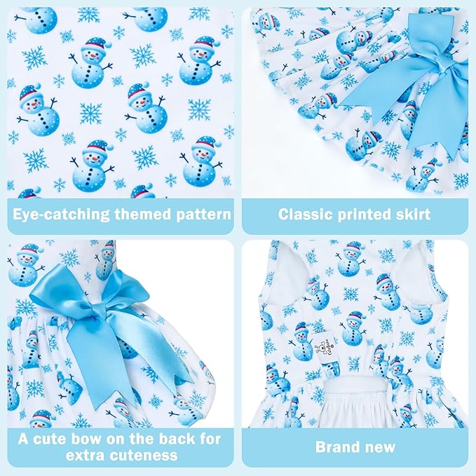 CuteBone Velvet Dog Dresses Christmas for Small Dogs, Stylish & Soft Fabric, Comfortable Fit for Everyday Wear, Perfect for Special Occasions NCVA22M