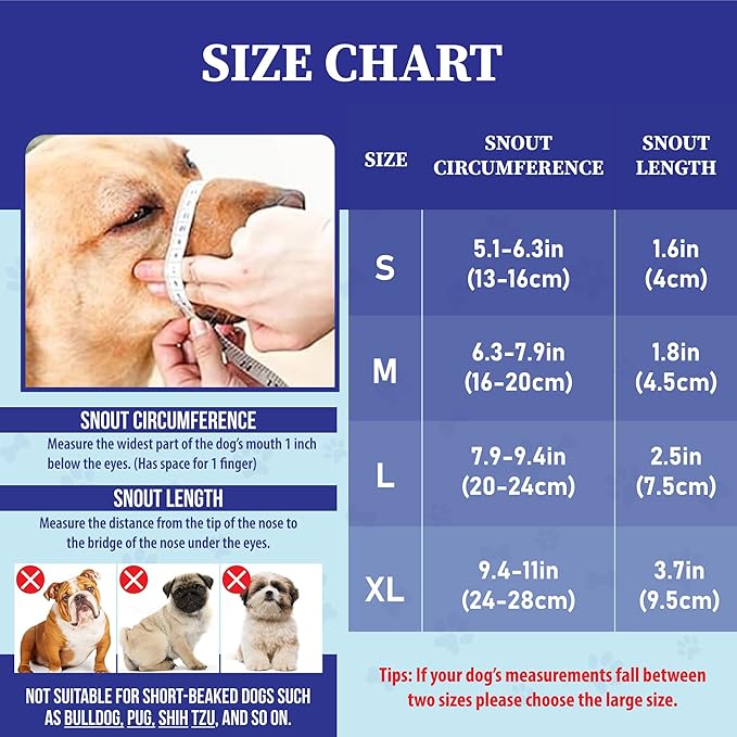 Dog Muzzle for Small Dogs – Soft Air Mesh Muzzle for Small Dog | Perfect for Barking and Biting Prevention