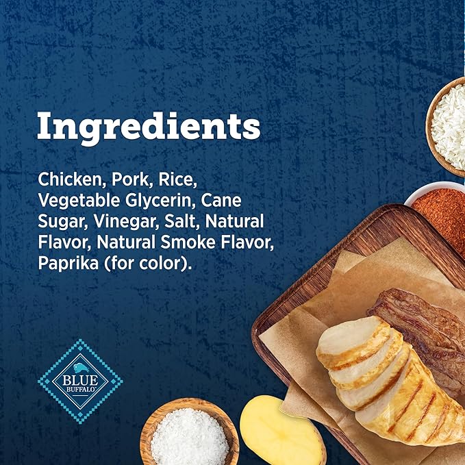 Blue Buffalo True Chews Dog Treats, Made in the USA with Natural Ingredients, Chicken Bacon Recipe, 12-oz Bag