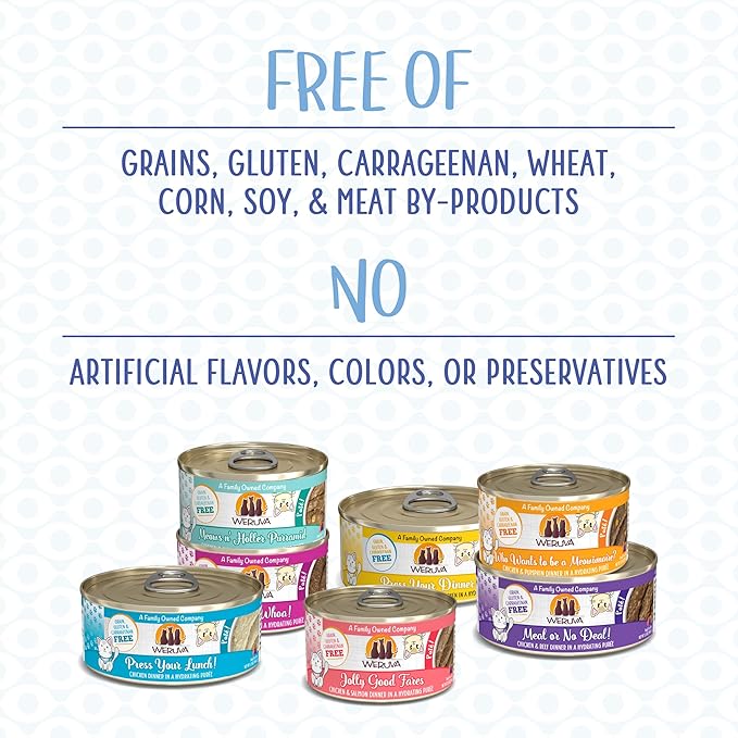 Weruva Wet Cat Food, Grand Prize Patés Variety Pack, 3oz Can, Pack of 12
