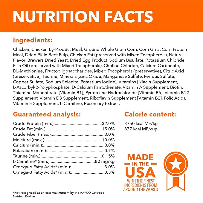 IAMS Proactive Health Adult Healthy Dry Cat Food with Chicken, 16 lb. Bag