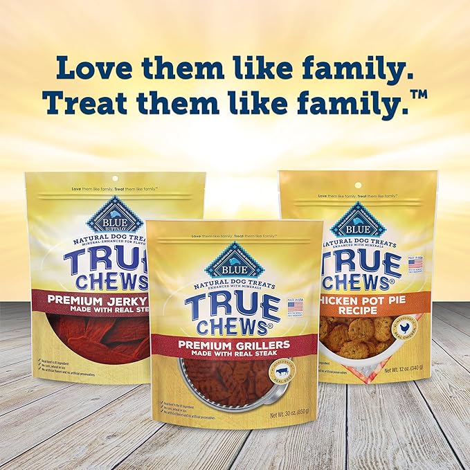 Blue Buffalo True Chews Premium Grillers Dog Treats, Made in The USA with Natural Ingredients, Steak, 20-oz Bag