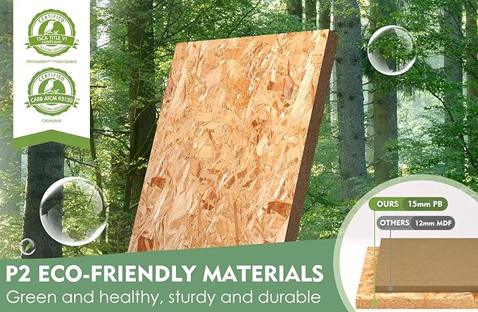 Double Litter Box Enclosure, Litter Box Enclosure for 2 Litter Boxes, Modern Litter Box Furniture for 2 Cats, with Cat Door & Motion Light (Black)