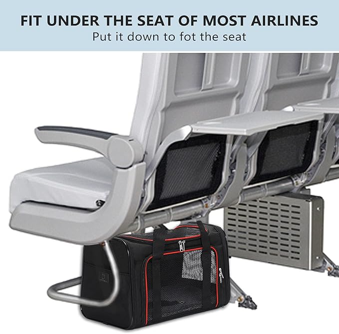 A4Pet Airline Approved Cat Carrier Dog Carriers, Soft-Sided Portable Pet Travel Washable Carrier for Puppy