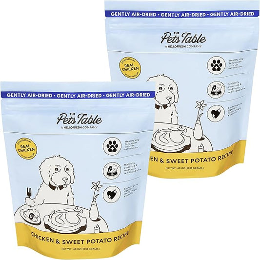 The Pets Table Chicken & Sweet Potato Air Dried Dog Food, 3 lb / 48 oz (Pack of 2)