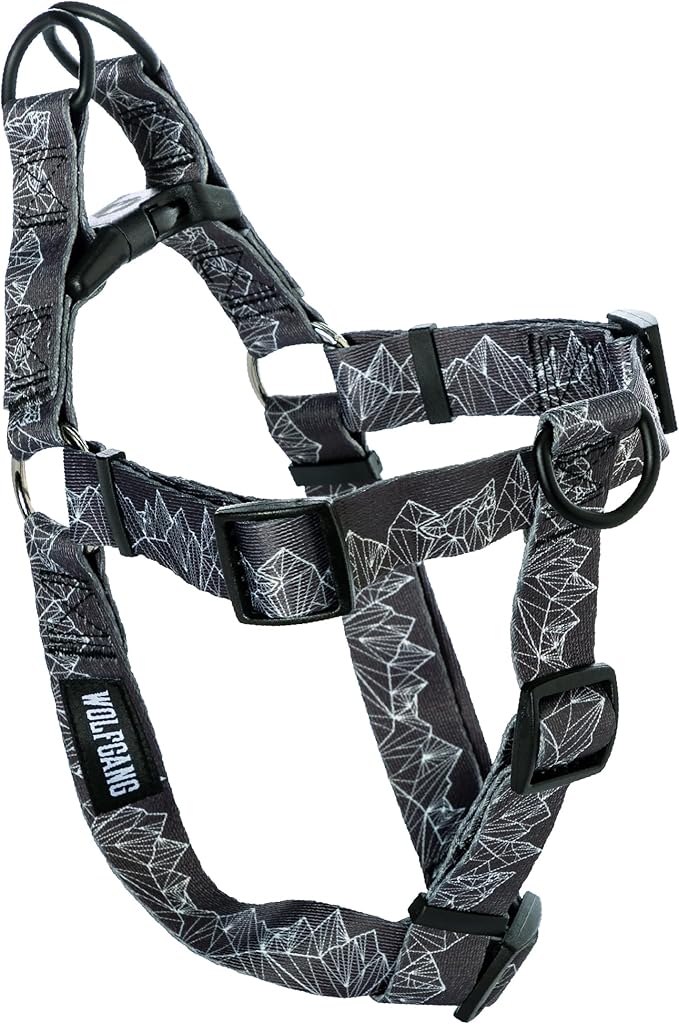 Wolfgang Heavy Duty Adjustable Dog Harness, Pull-Tested to Over 800 lbs for Walking & Training, WolfMountain Print, Extra Large