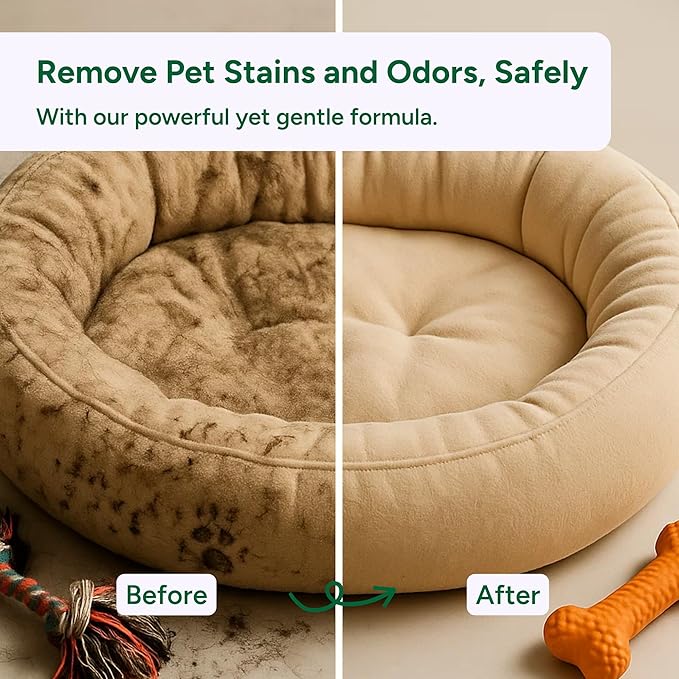 Good Natured Brand | Pet Stain & Odor Remover for Laundry | Pet Laundry Detergent for Dogs Beds, Cat Pee, Smell, Dog Drool | Hypoallergenic & Non-Toxic | Lavender | 47oz 94 Loads