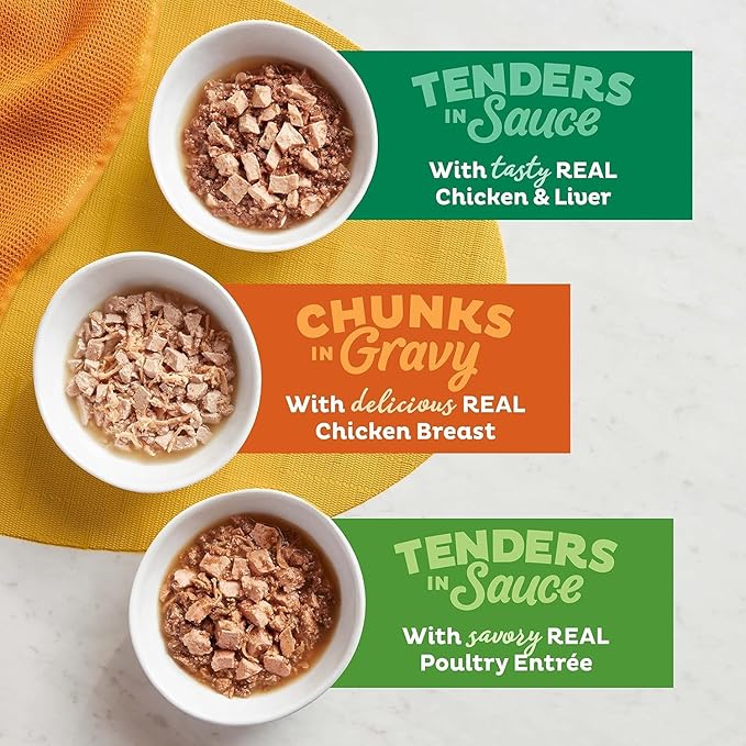 Meow Mix Poultry Selections Wet Cat Food, Variety Pack, 2.75 Ounce Cup (Pack of 24)