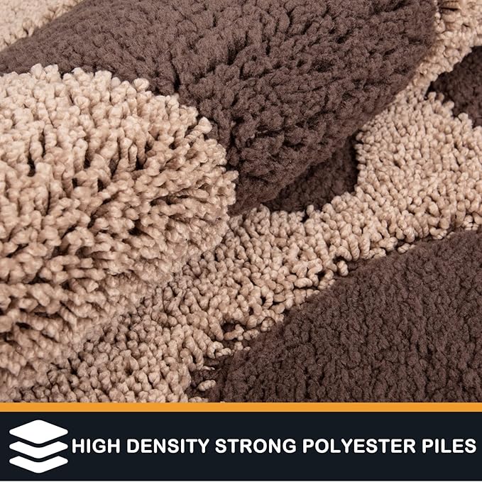 PURRUGS Dirt Trapping Door Mat 20" x 31.5", Non-Skid/Slip Machine Washable Microfiber Entryway Rug, Dog Doormat, Super Absorbent Welcome Mat for Muddy Wet Shoes and Paws, Beige