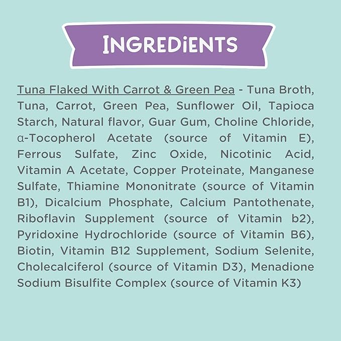 LOVE, NALA - Natural Adult Cat Wet Food - FLAKED Tuna with Carrot & Green Pea in Broth - Grain Free, Non-GMO, Lean Protein, Added Minerals & Vitamins - 12 Pack, 2.4 lbs.
