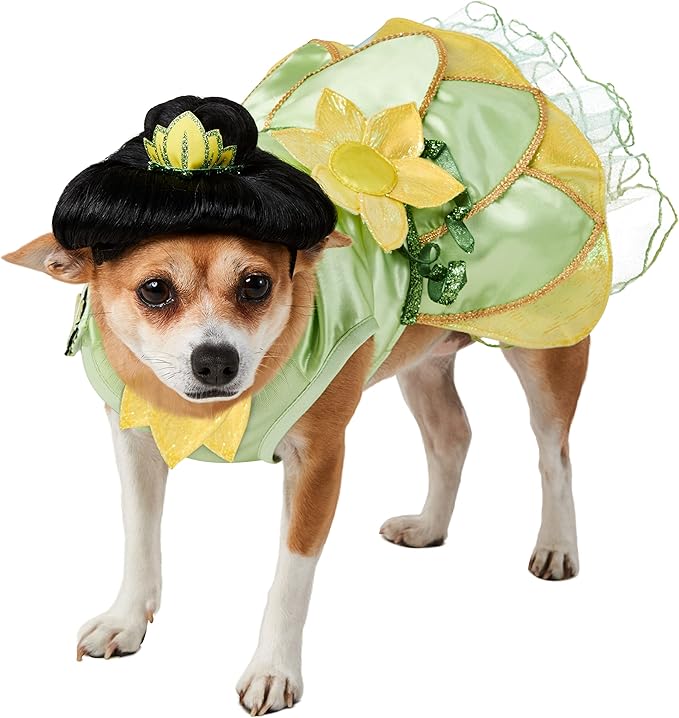 Disney Princesses: Tiana Pet Costume for For Dogs or Cats by Rubies, XL