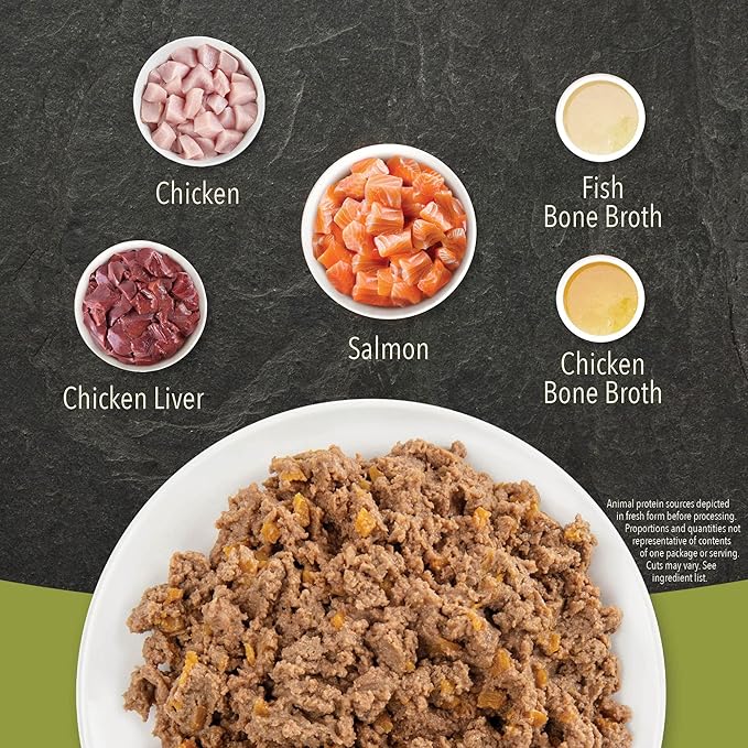 ACANA Premium Pate Wet Cat Food in Bone Broth Salmon + Chicken Recipe 5.5oz Cans (12 count)